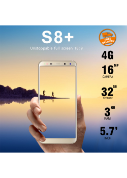 CCIT  S8+ Smartphone,Fingerprint, 4G/LTE, Dual sim, Dual camera, 5.7" IPS, 32GB, Gold